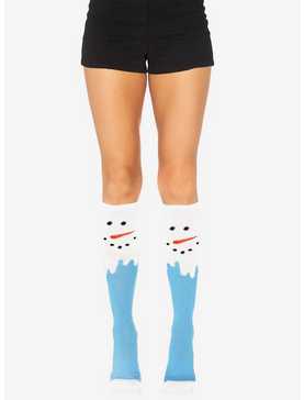 Snow Man Knee High Socks, , hi-res