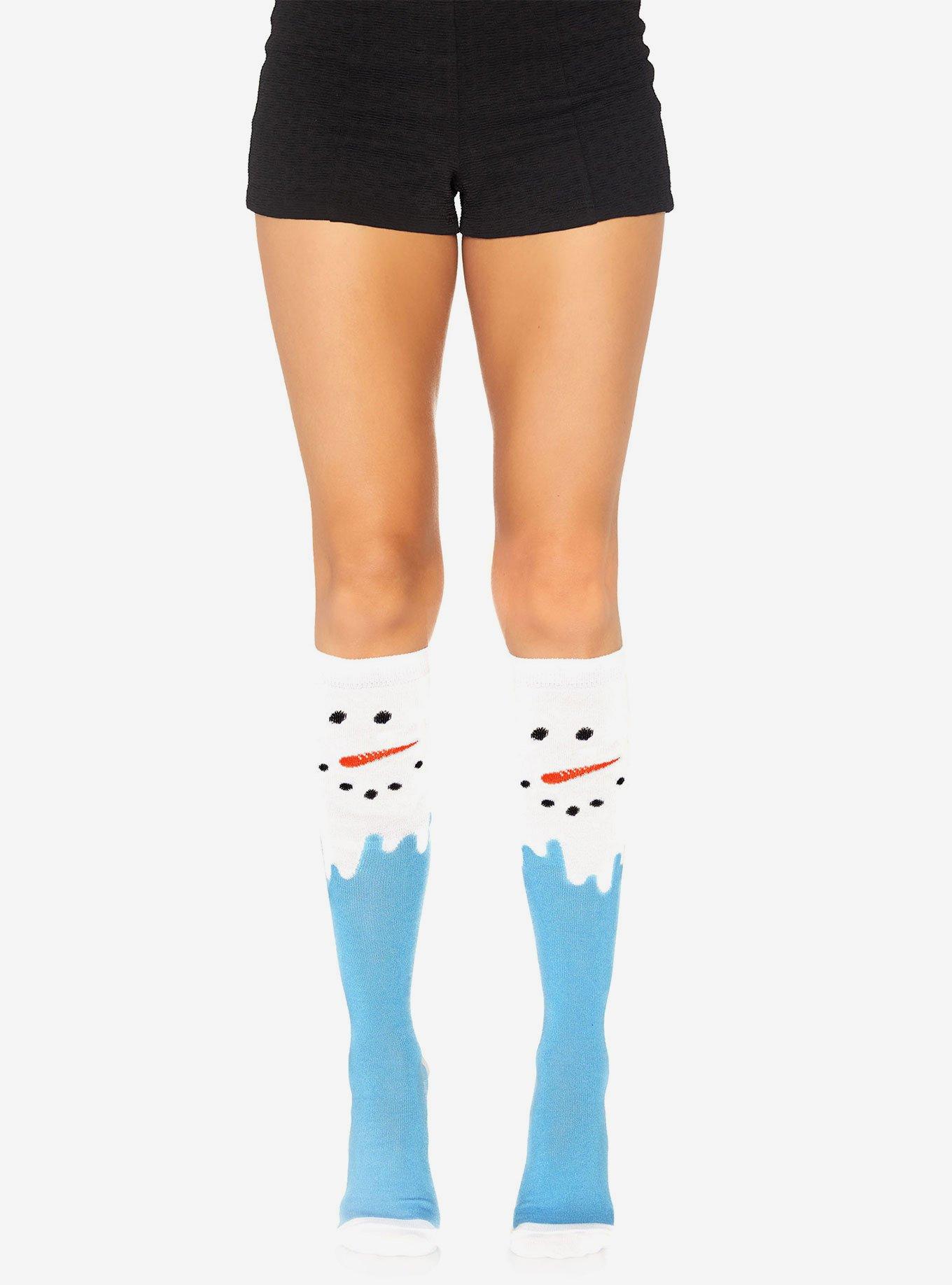 Snow Man Knee High Socks, , hi-res