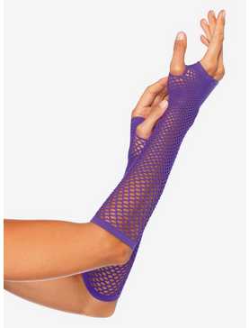 Triangle Net Fingerless Gloves Neon Purple, , hi-res
