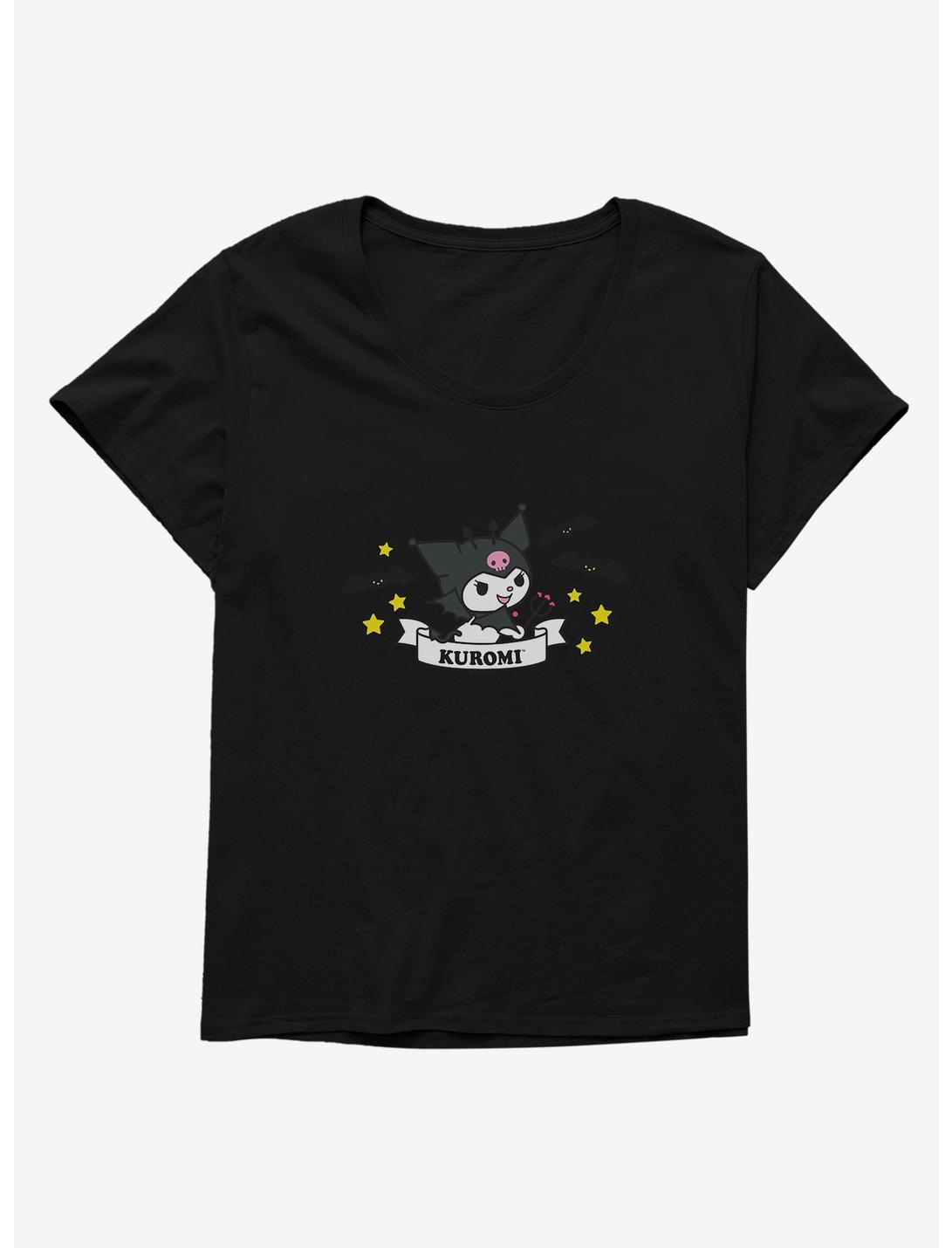 Kuromi Halloween Stars and Bats Girls T-Shirt Plus Size, , hi-res