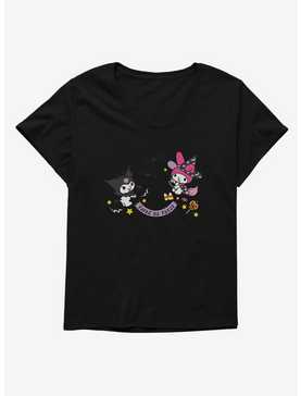 My Melody And Kuromi Halloween All Together Girls T-Shirt Plus Size, , hi-res