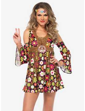 Starflower Hippie Costume Floral Dress and Headband, , hi-res
