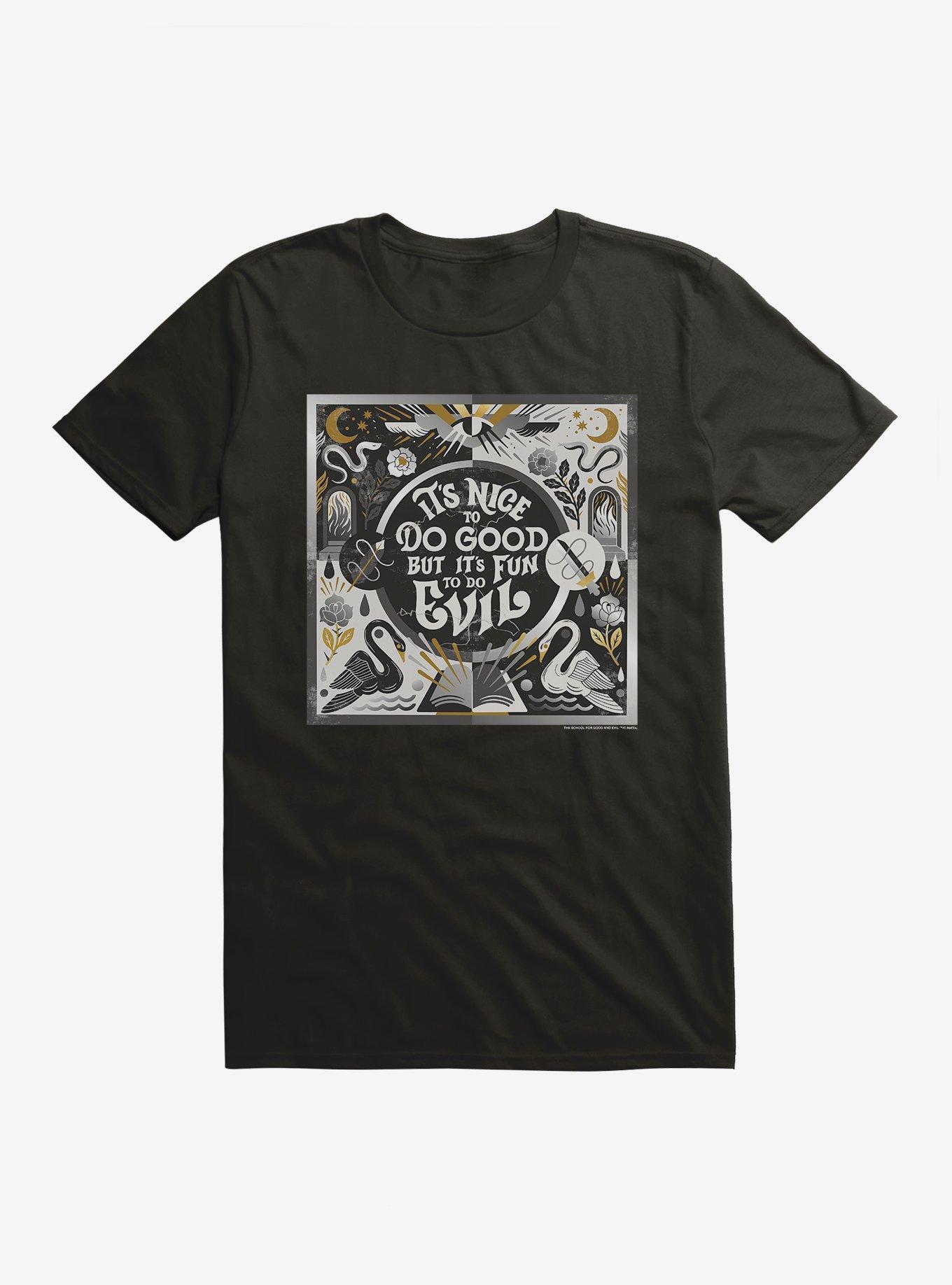 The School For Good And Evil Nice, But Fun T-Shirt, BLACK, hi-res