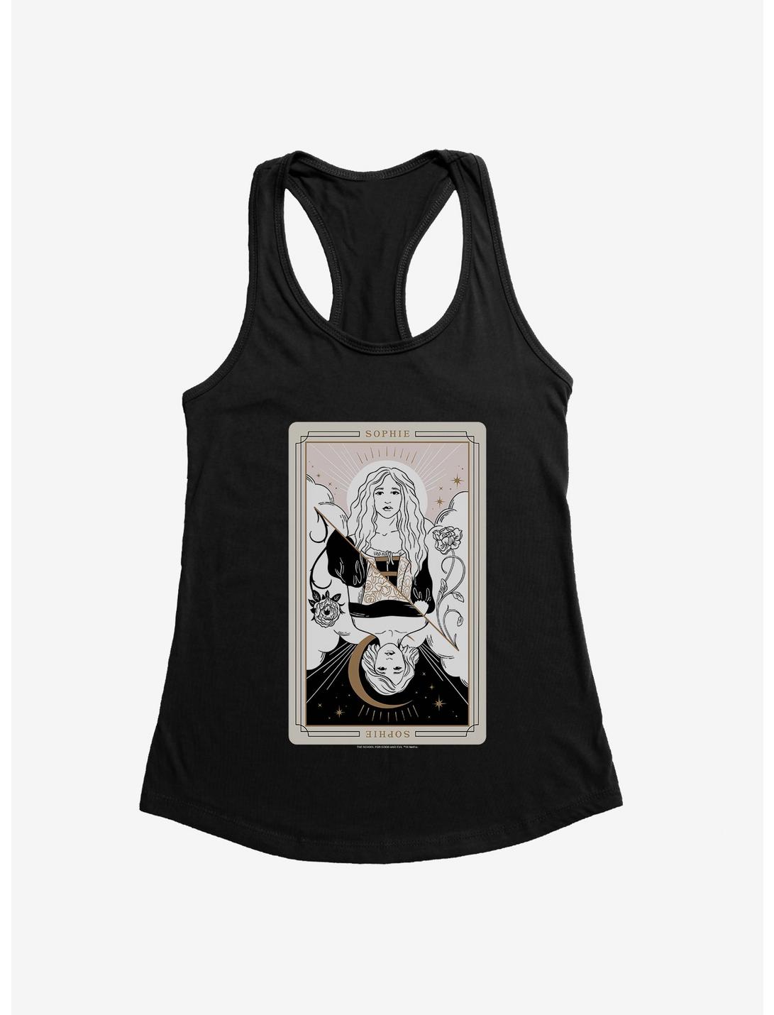 The School For Good And Evil Sophie Tarot Card Womens Tank Top, BLACK, hi-res