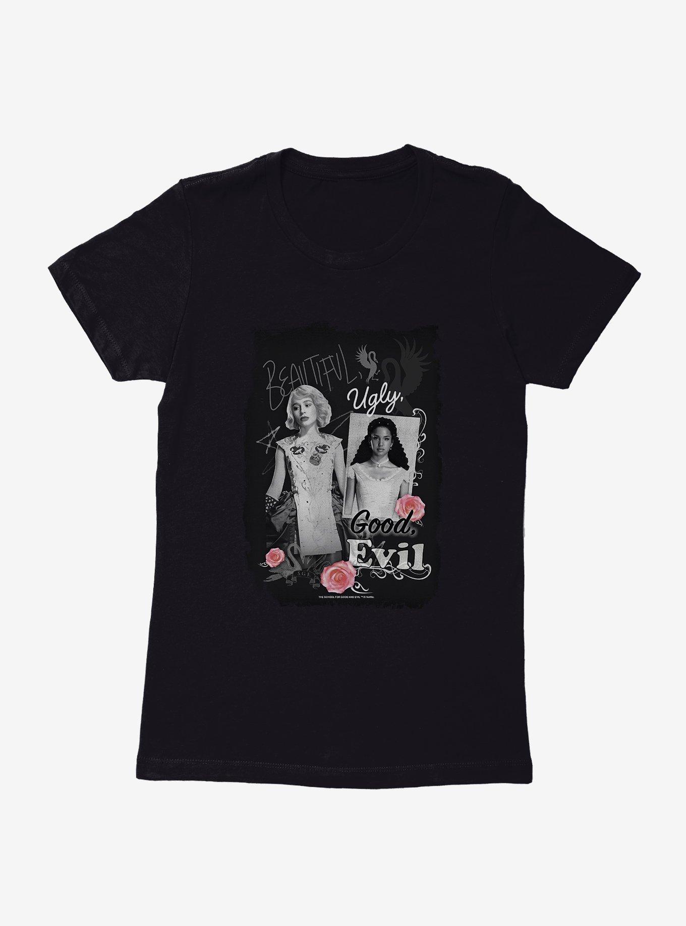 The School For Good And Evil Sophie & Agatha Scrapbook Womens T-Shirt, BLACK, hi-res