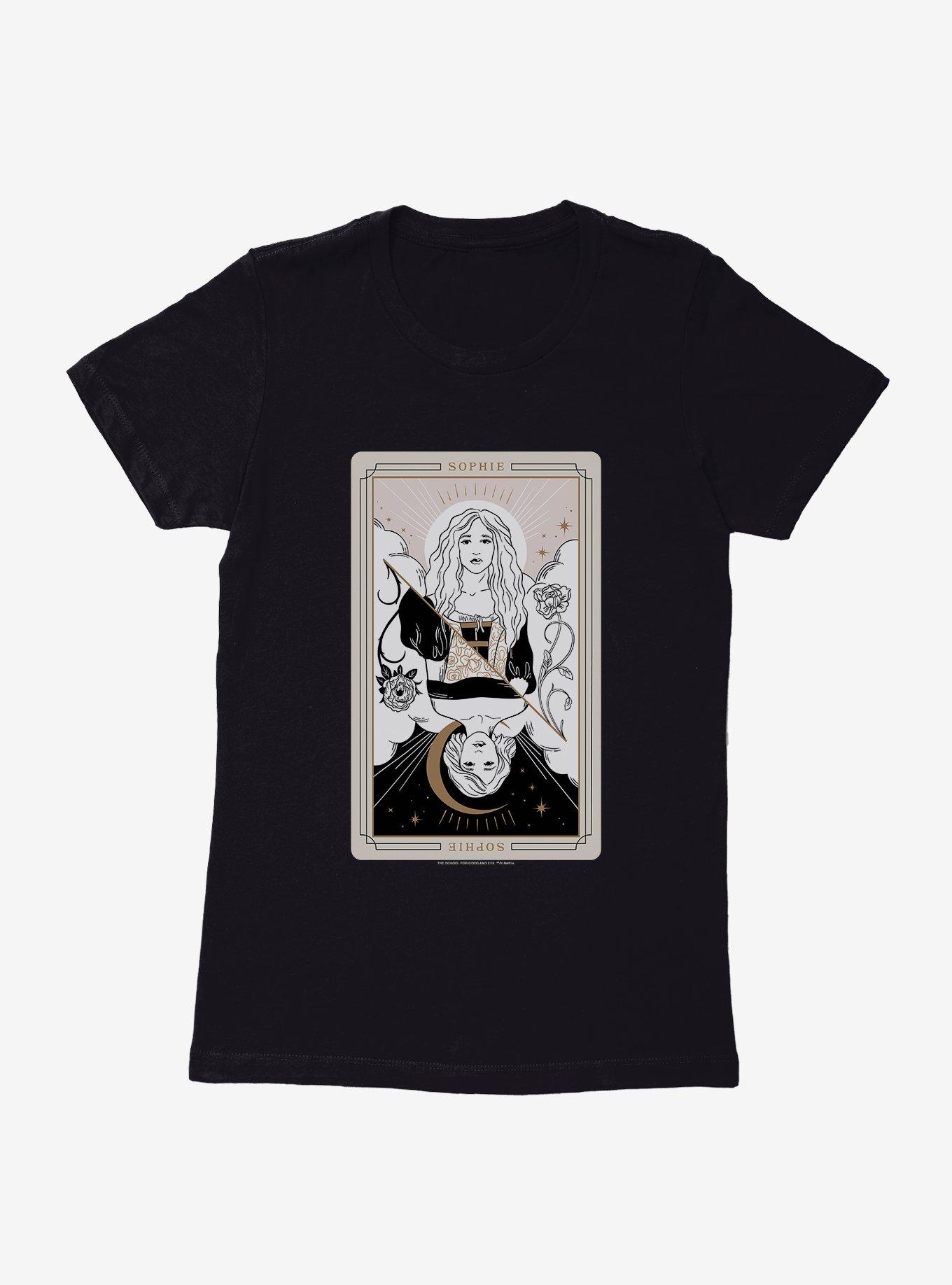 The School For Good And Evil Sophie Tarot Card Womens T-Shirt, BLACK, hi-res