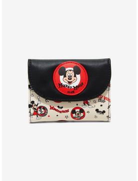 Her Universe Disney100 Mickey Mouse Club Vintage Mini Flap Wallet, , hi-res