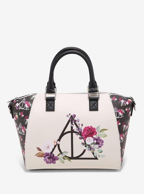 Harry Potter Deathly Hollows Logo Floral good Handbag