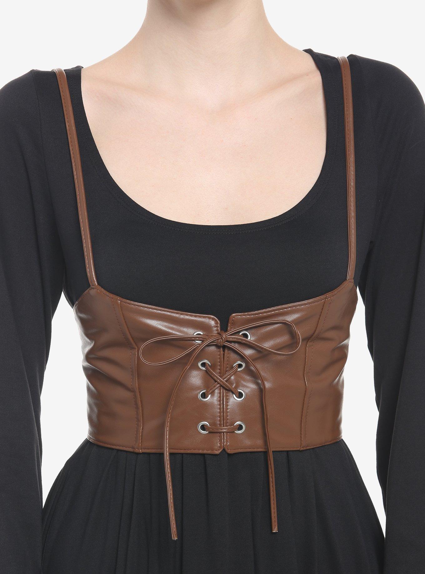 Purchase Wholesale brown leather corset tops. Free Returns & Net 60 Terms  on Faire