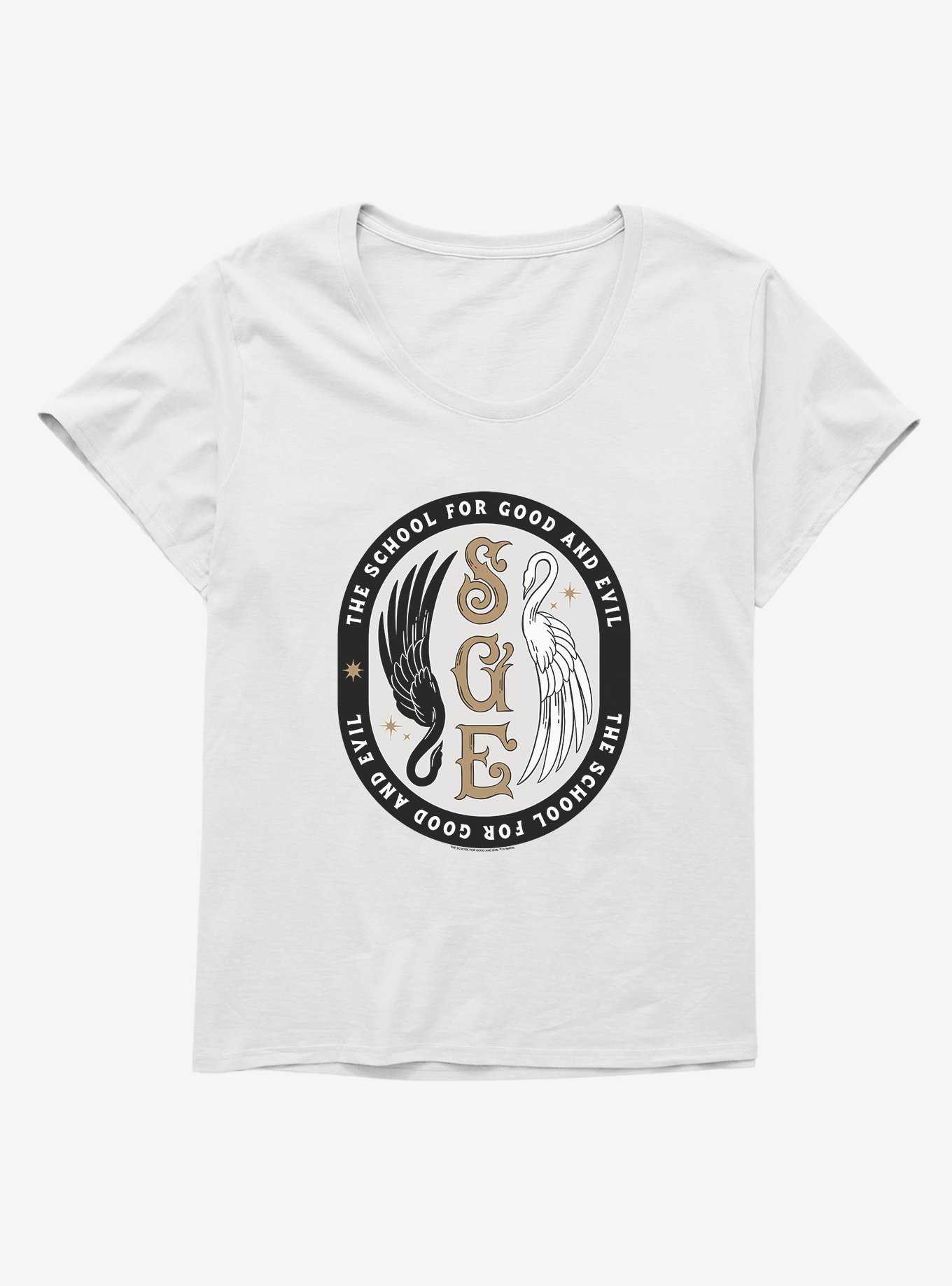 The School For Good And Evil Swan Emblem Womens T-Shirt Plus Size, , hi-res