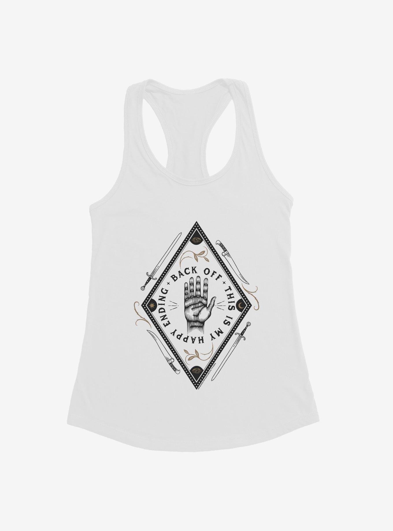 The School For Good And Evil Back Off Womens Tank Top, WHITE, hi-res