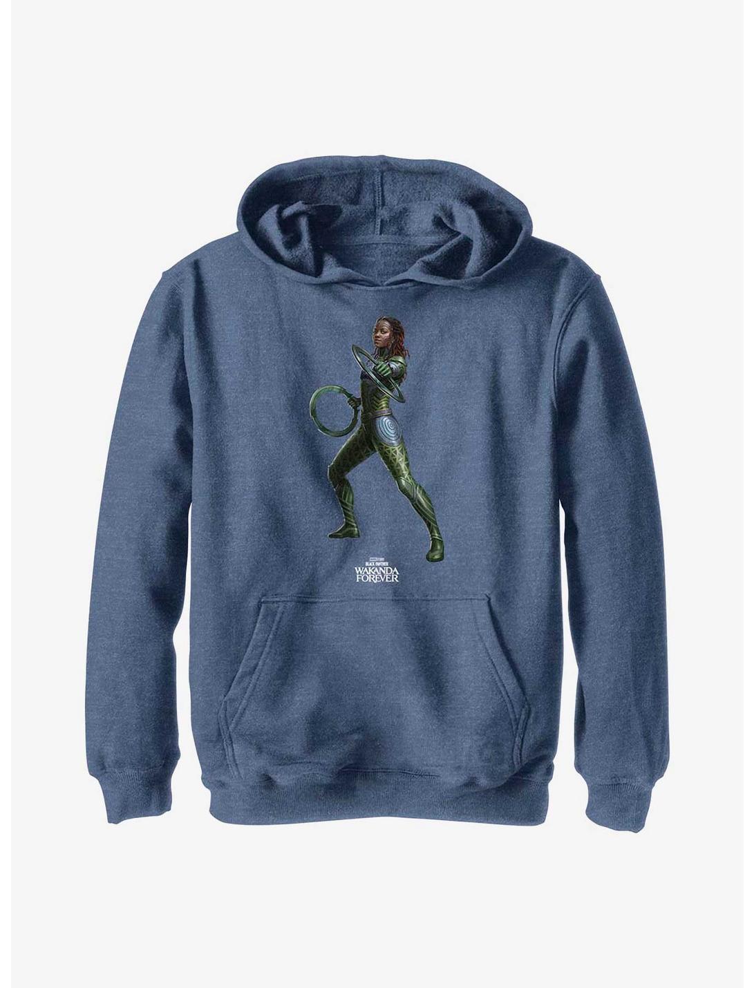 Marvel Black Panther: Wakanda Forever Nakia Simple Youth Hoodie, NAVY HTR, hi-res