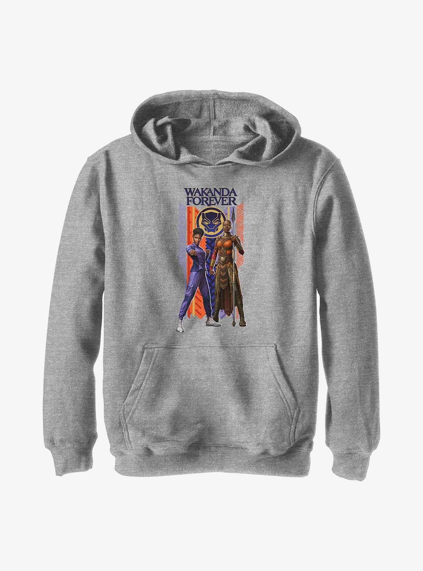 Marvel Black Panther: Wakanda Forever Shuri Okoye Banner Youth Hoodie, , hi-res