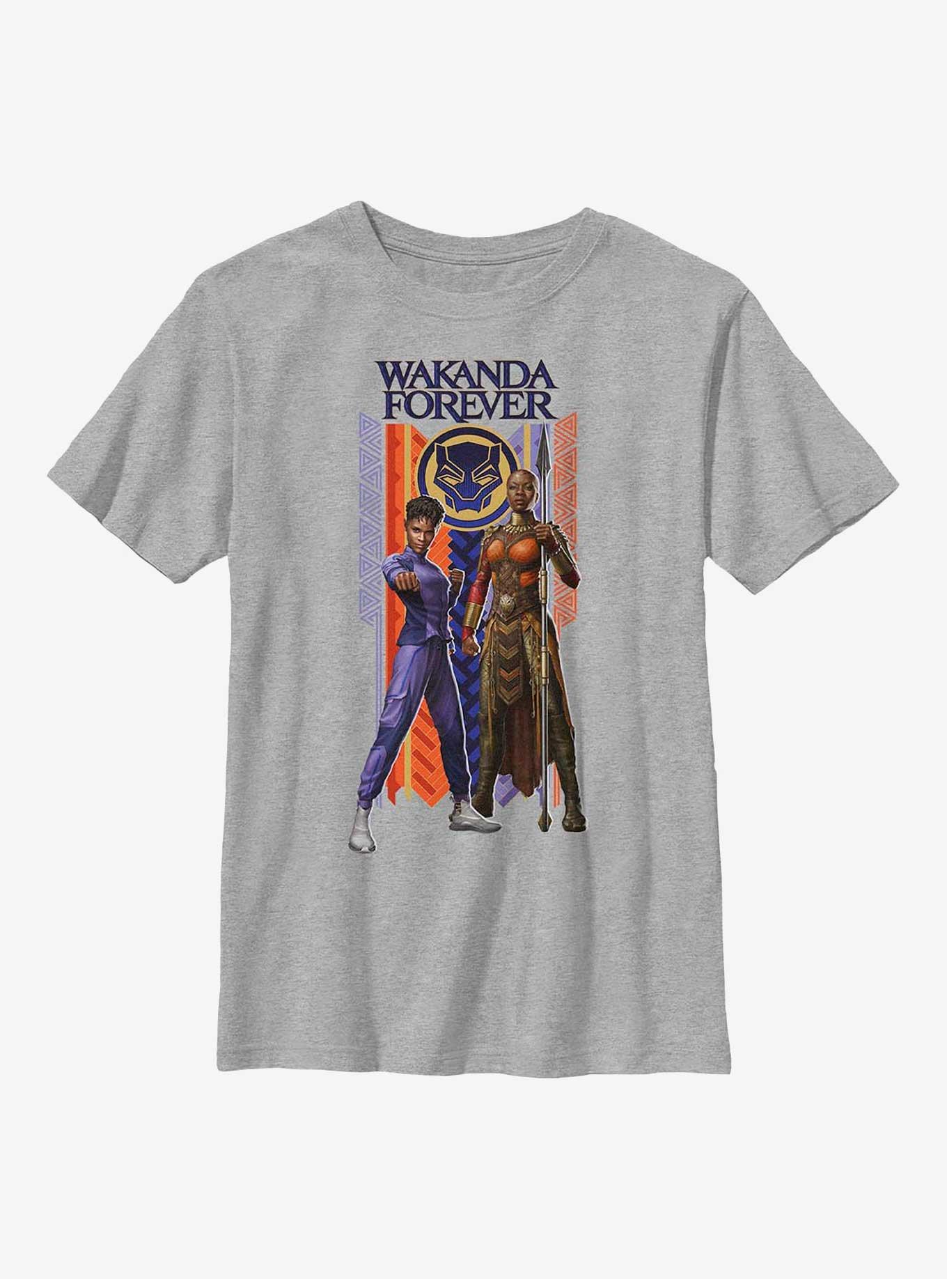 Marvel Black Panther: Wakanda Forever Shuri Okoye Banner Youth T-Shirt, , hi-res