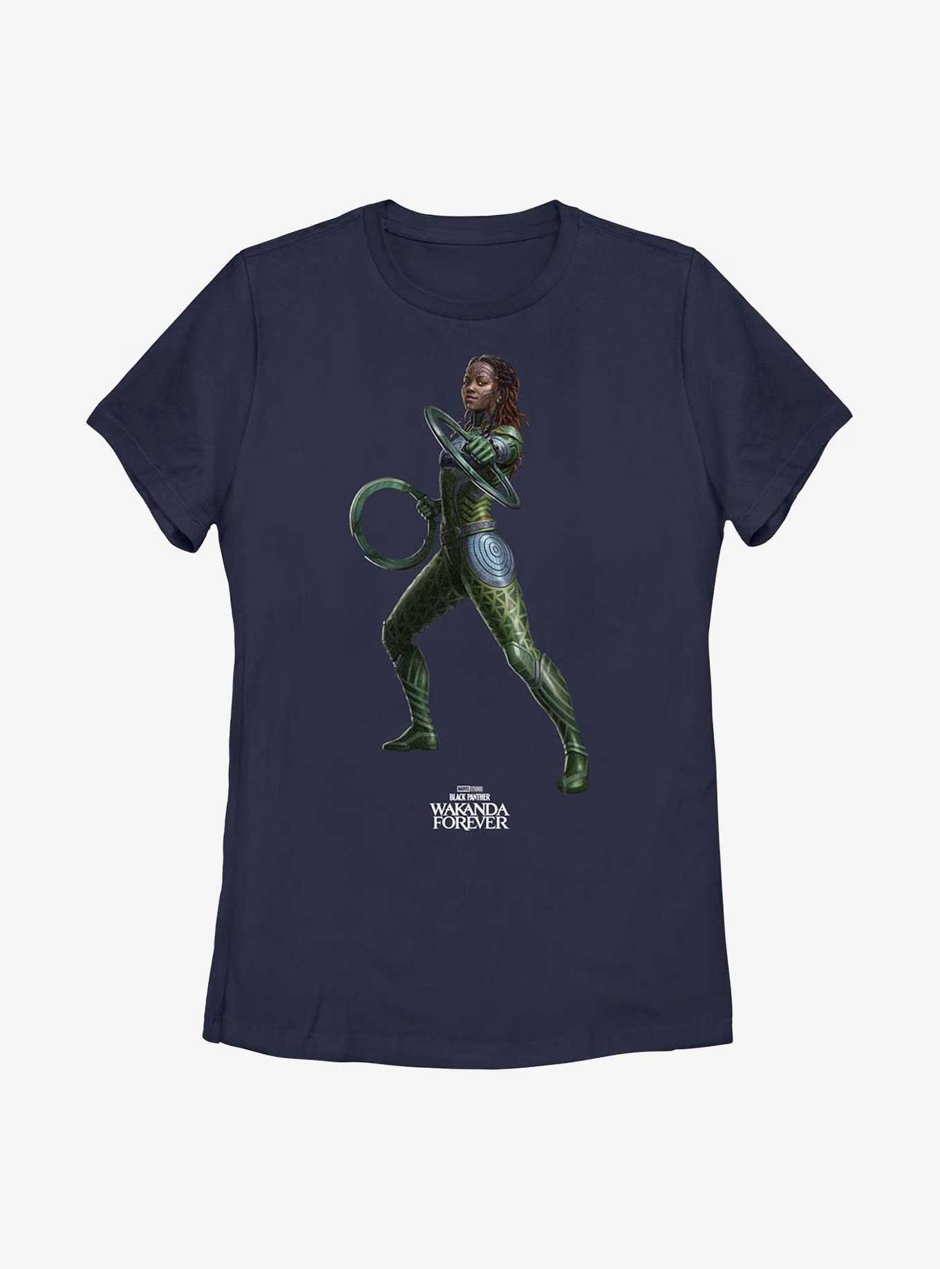 Marvel Black Panther: Wakanda Forever Nakia Simple Womens T-Shirt, NAVY, hi-res