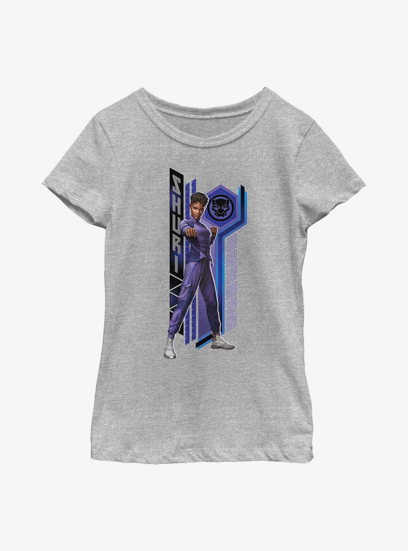 Marvel Black Panther: Wakanda Forever Shuri Pattern Youth Girls T-Shirt, ATH HTR, hi-res