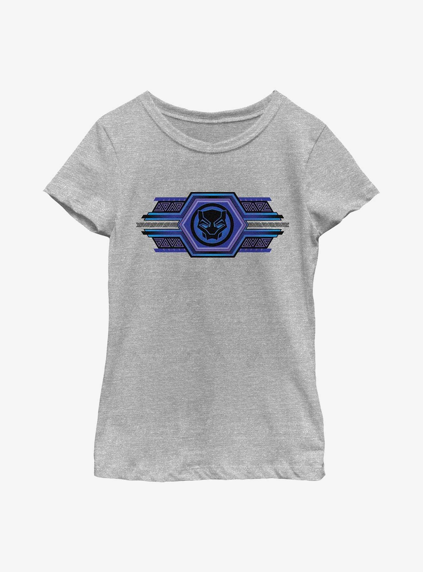 Marvel Black Panther: Wakanda Forever Sigil Hexes Youth Girls T-Shirt, ATH HTR, hi-res