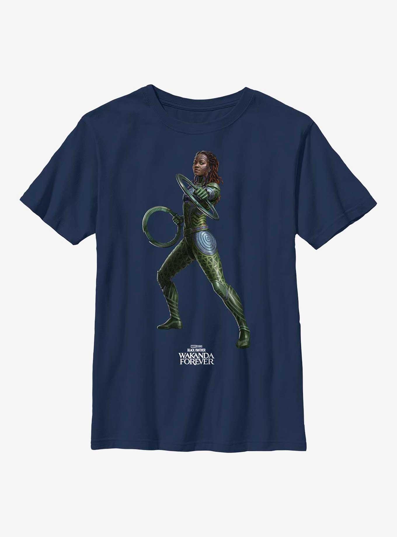 Marvel Black Panther: Wakanda Forever Nakia Simple Youth T-Shirt, NAVY, hi-res
