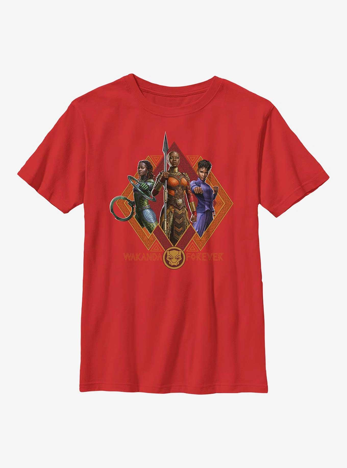 Marvel Black Panther: Wakanda Forever Trio Youth T-Shirt, RED, hi-res