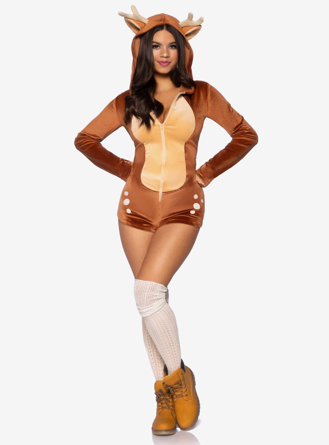 Comfy Fawn Costume, BROWN, hi-res