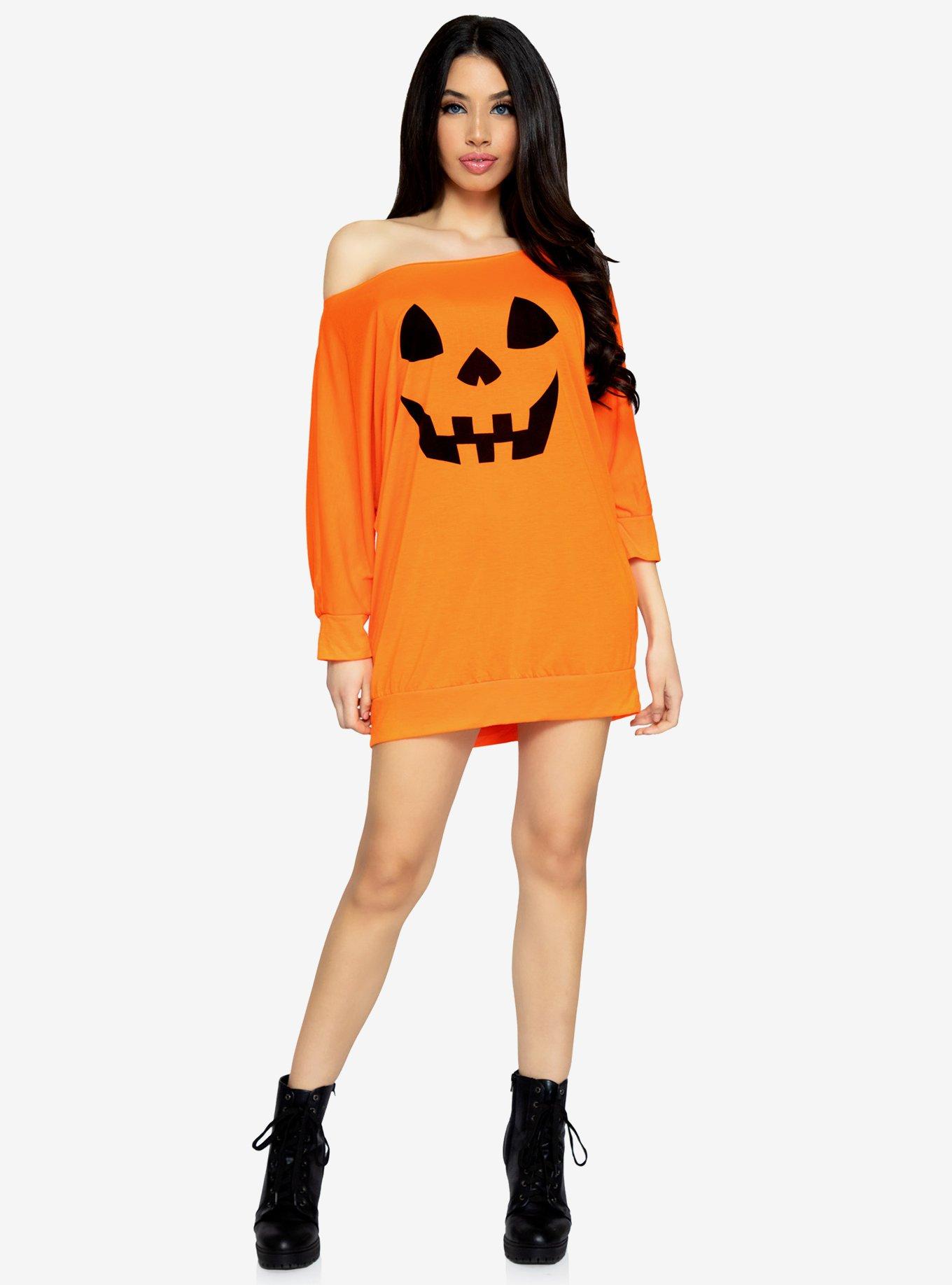 Jersey Pumpkin Dress Costume, , hi-res