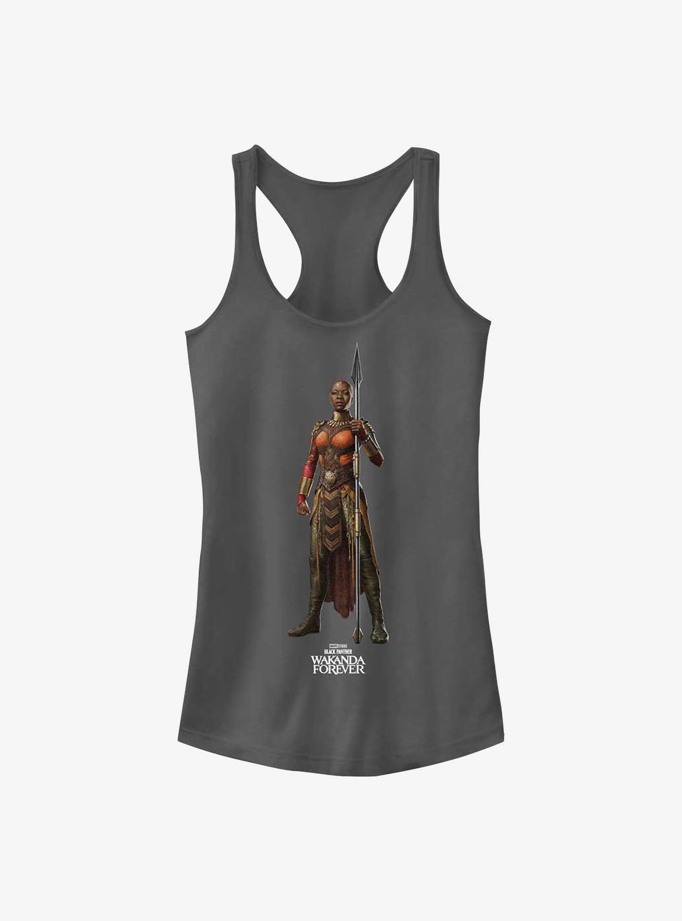 Marvel Black Panther: Wakanda Forever Okoye Action Pose Girls Tank, CHARCOAL, hi-res