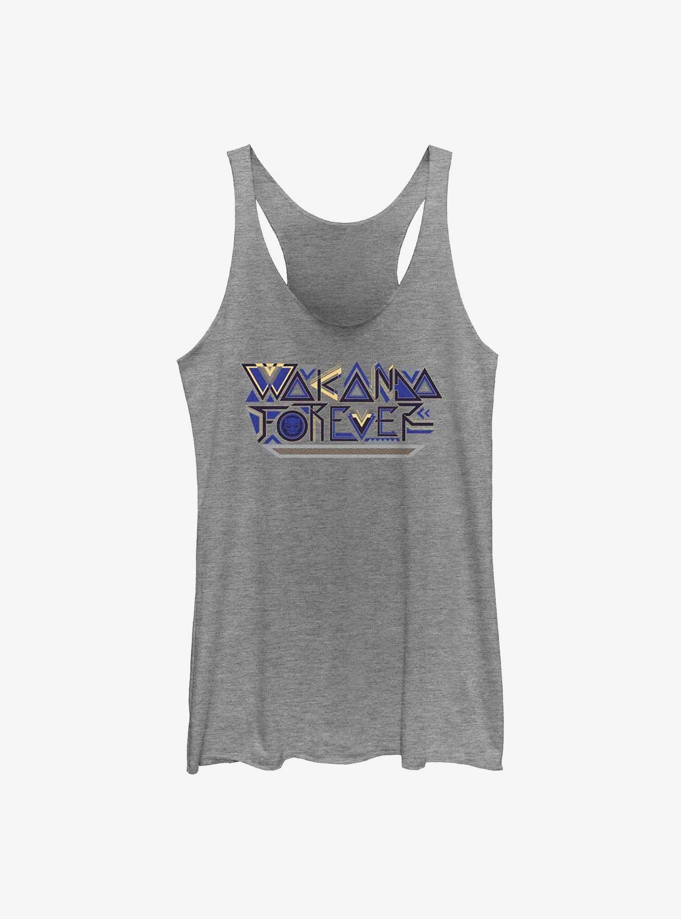 Marvel Black Panther: Wakanda Forever Geometric Logo Girls Tank, GRAY HTR, hi-res