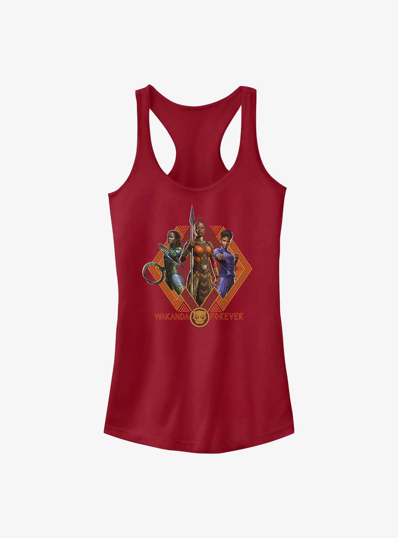 Marvel Black Panther: Wakanda Forever Warrior Trio Girls Tank, SCARLET, hi-res