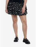 Butterfly Grommet Tiered Skirt Plus Size, BLACK, hi-res