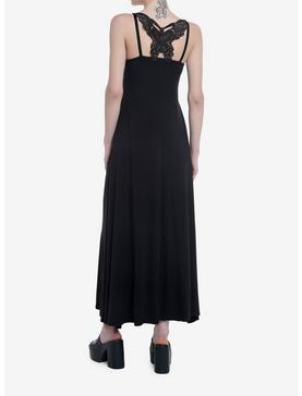 Thorn & Fable Black Lace Butterfly Maxi Dress, , hi-res
