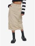 Khaki Cargo Maxi Skirt, KHAKI, hi-res