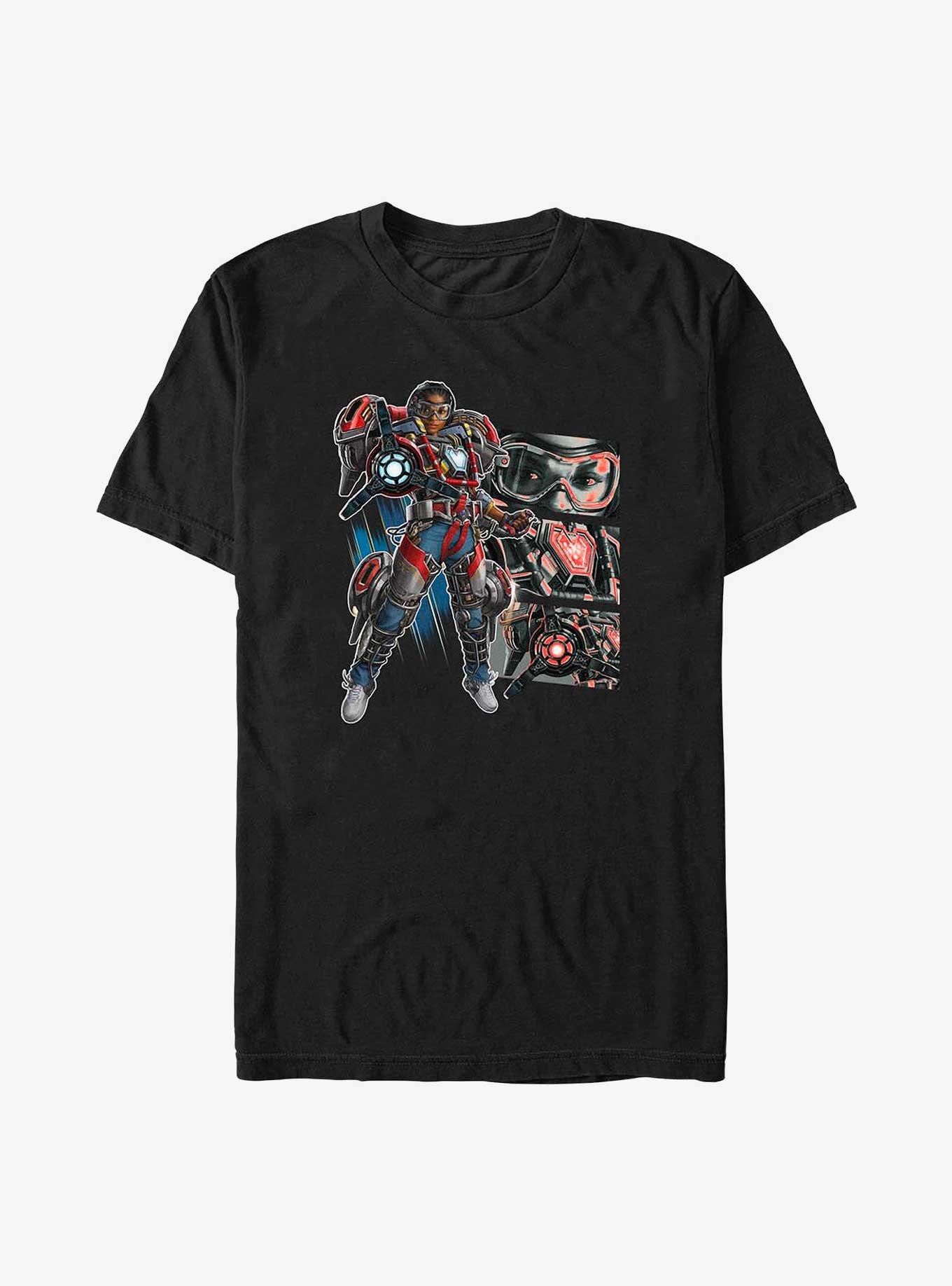 Marvel Black Panther: Wakanda Forever Ironheart Panels T-Shirt, BLACK, hi-res