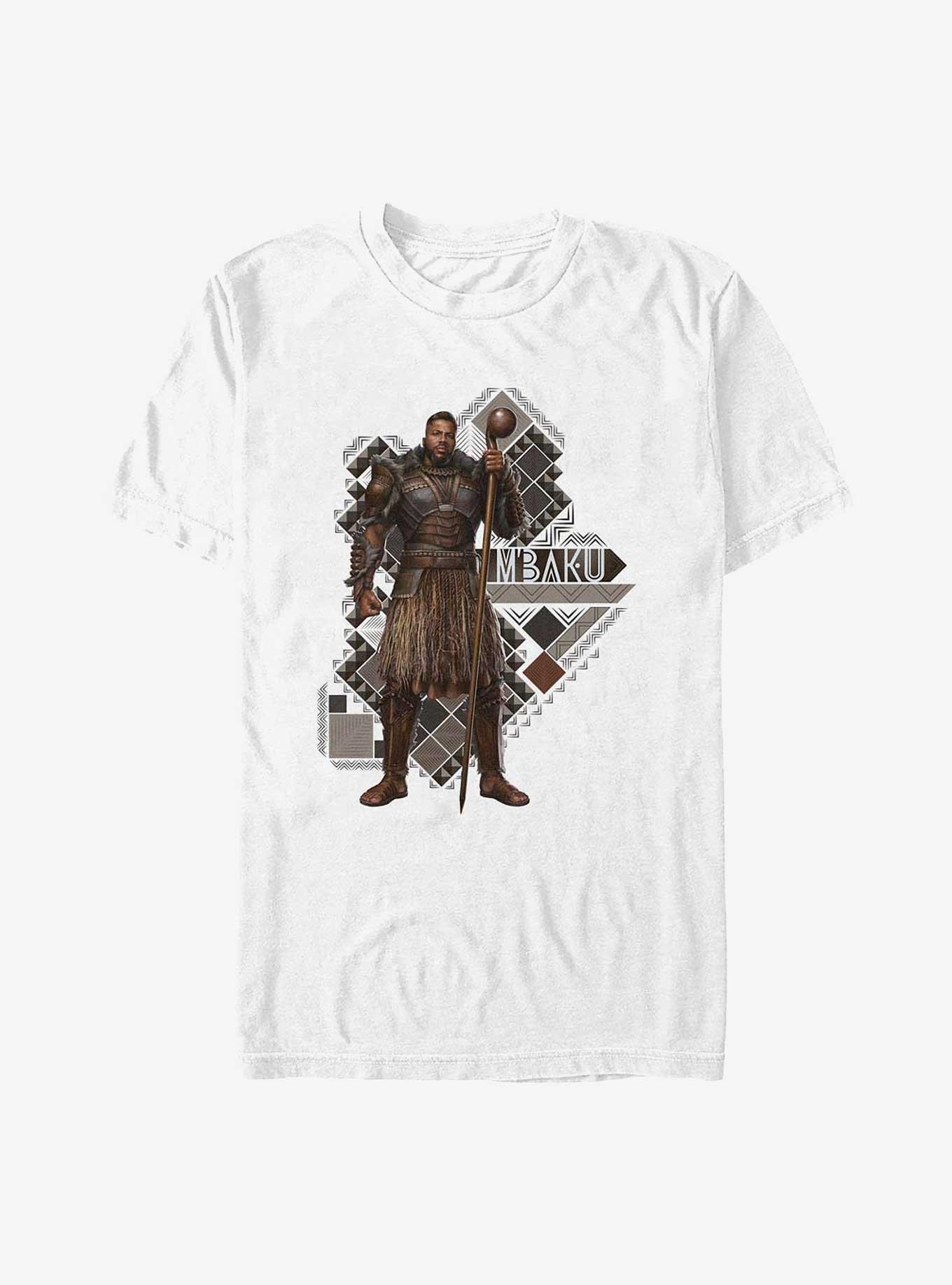Marvel Black Panther: Wakanda Forever Mbaku Pattern T-Shirt, WHITE, hi-res