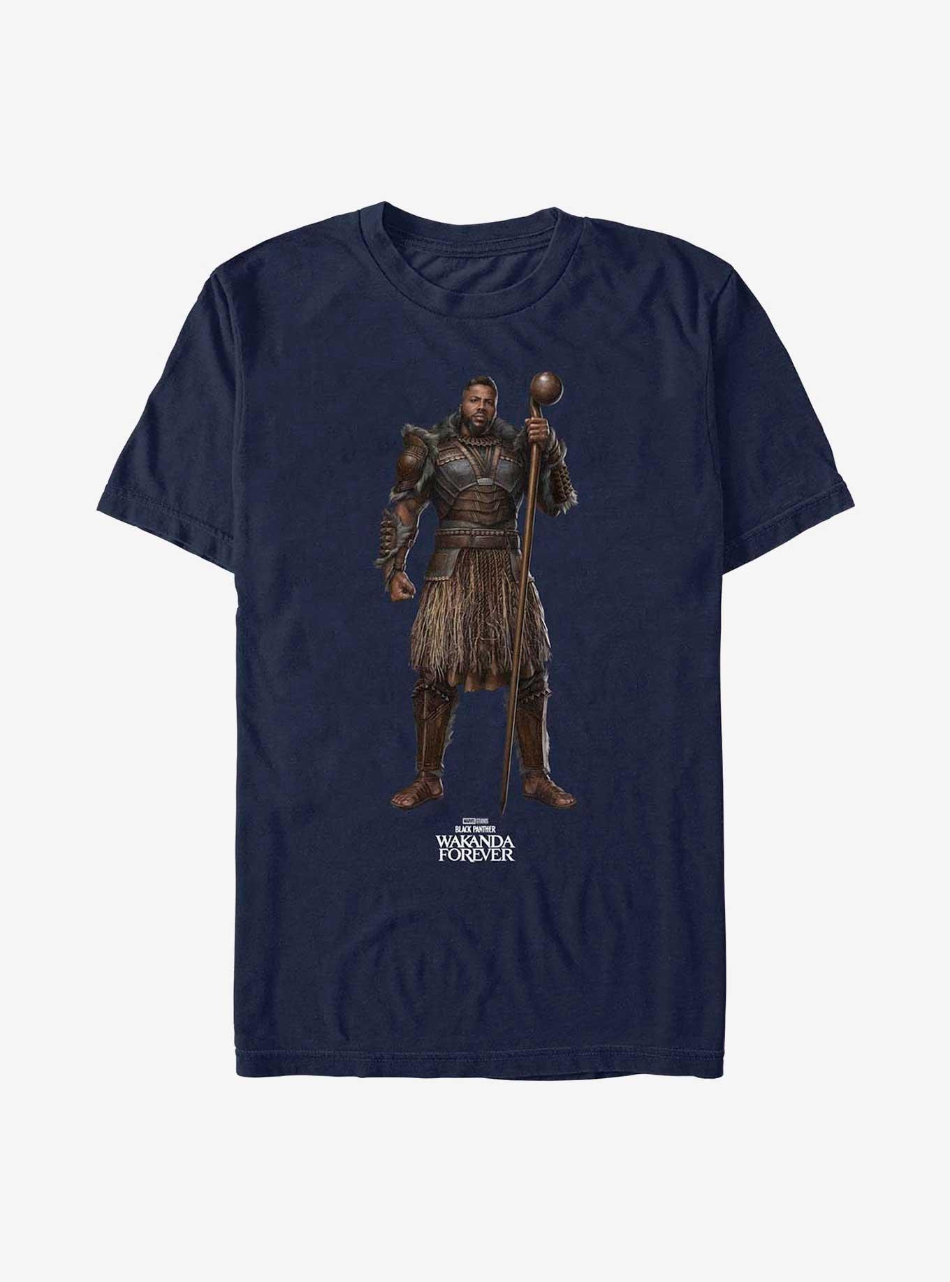 Marvel Black Panther: Wakanda Forever Mbaku Simple T-Shirt, NAVY, hi-res