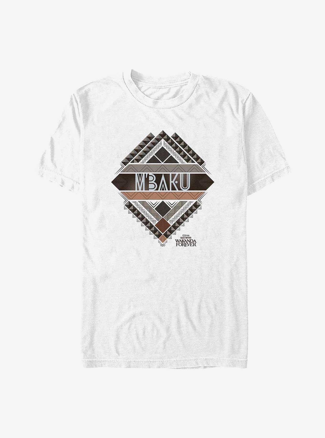 Marvel Black Panther: Wakanda Forever Mbaku Crest T-Shirt, WHITE, hi-res