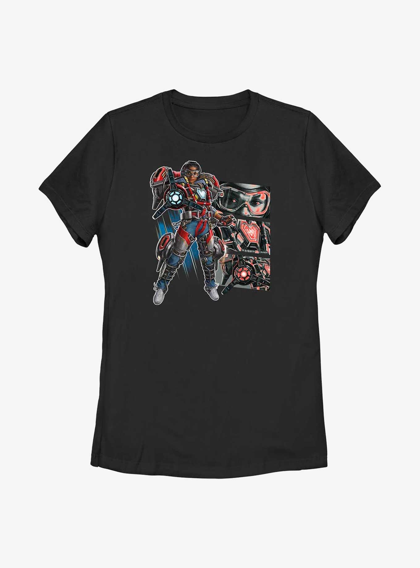 Marvel Black Panther: Wakanda Forever Ironheart Panels Womens T-Shirt, BLACK, hi-res