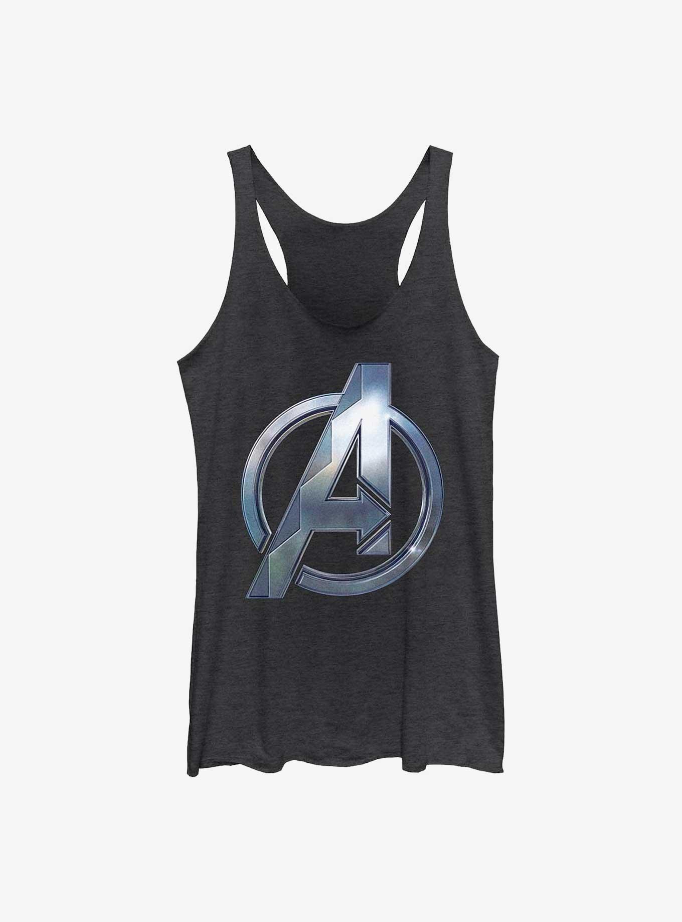 Marvel Black Panther: Wakanda Forever Avengers Symbol Womens Tank Top, BLK HTR, hi-res