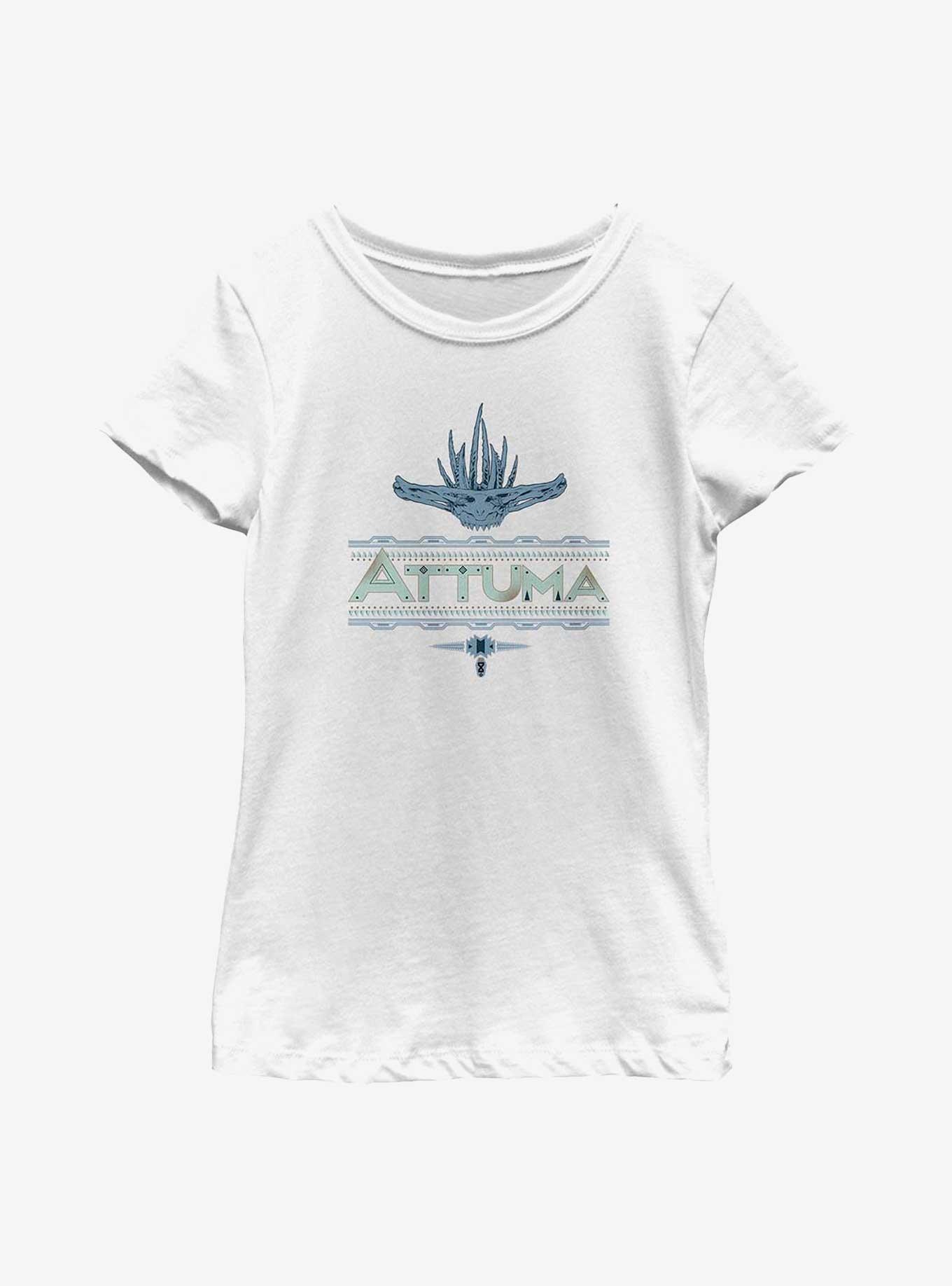 Marvel Black Panther: Wakanda Forever Attuma Tribal Youth Girls T-Shirt, WHITE, hi-res