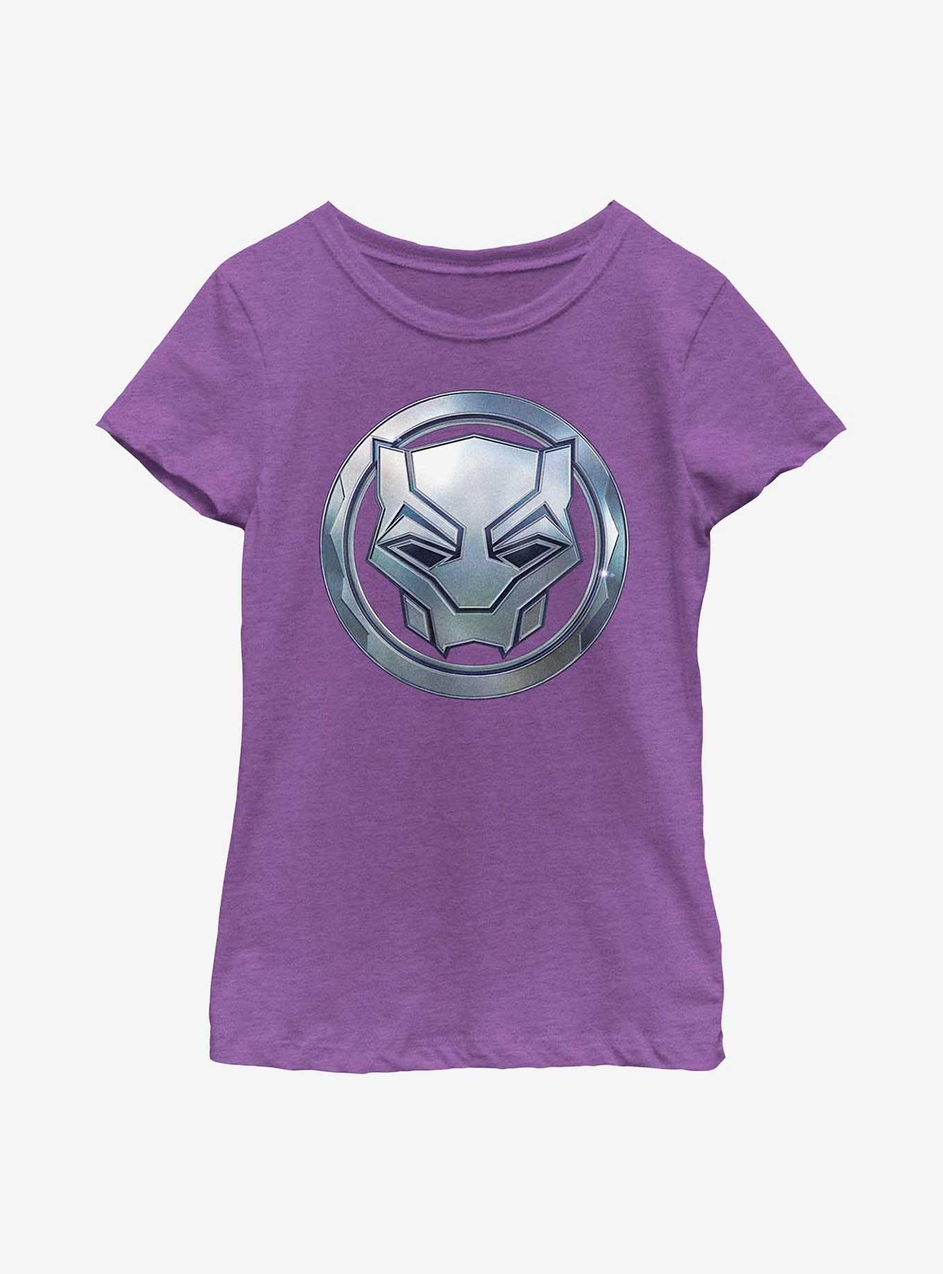 Marvel Black Panther: Wakanda Forever Sigil Youth Girls T-Shirt, PURPLE BERRY, hi-res