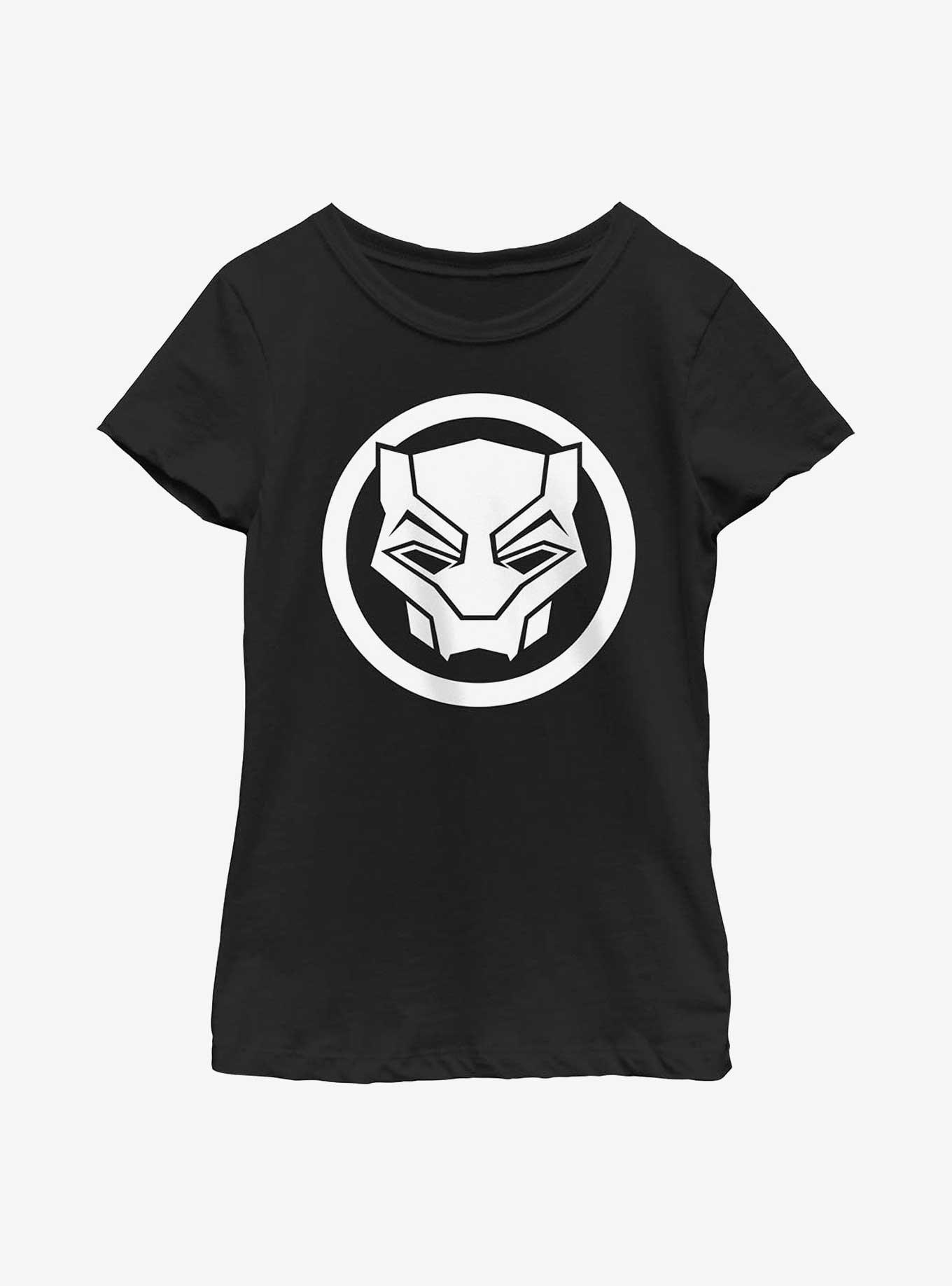 Marvel Black Panther: Wakanda Forever Simple Sigil Youth Girls T-Shirt, BLACK, hi-res