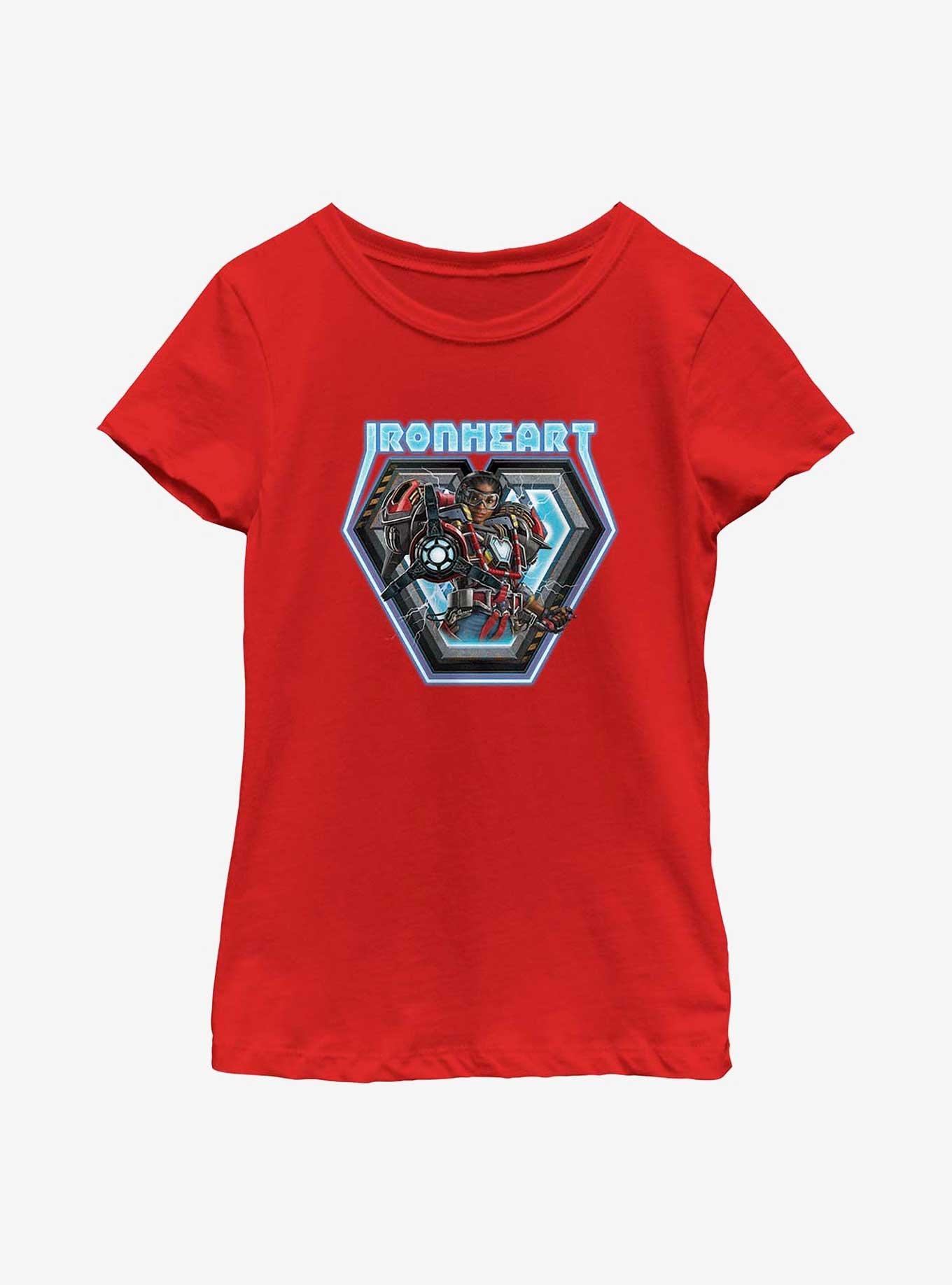 Marvel Black Panther: Wakanda Forever Ironheart Badge Youth Girls T-Shirt, , hi-res