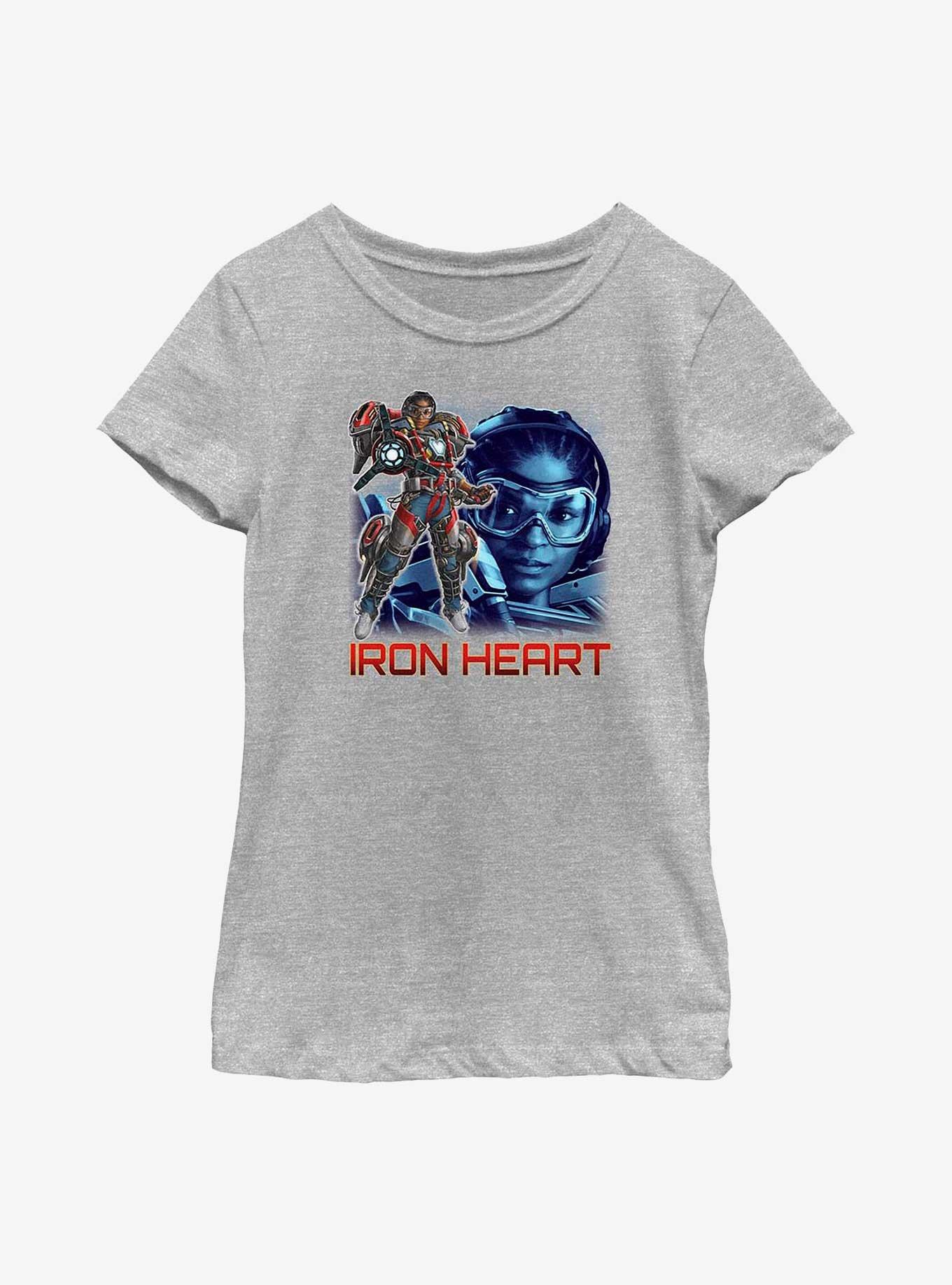 Marvel Black Panther: Wakanda Forever Ironheart Portrait Youth Girls T-Shirt, ATH HTR, hi-res