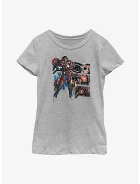 Marvel Black Panther: Wakanda Forever Ironheart Panels Youth Girls T-Shirt, , hi-res