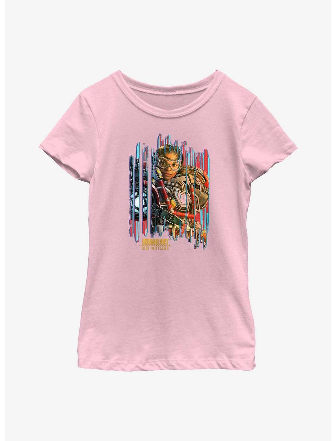 Marvel Black Panther: Wakanda Forever Ironheart Poster Look Youth Girls T-Shirt, PINK, hi-res