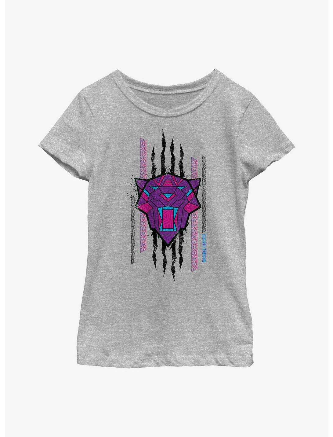 Marvel Black Panther: Wakanda Forever Panther Scratch Youth Girls T-Shirt, ATH HTR, hi-res