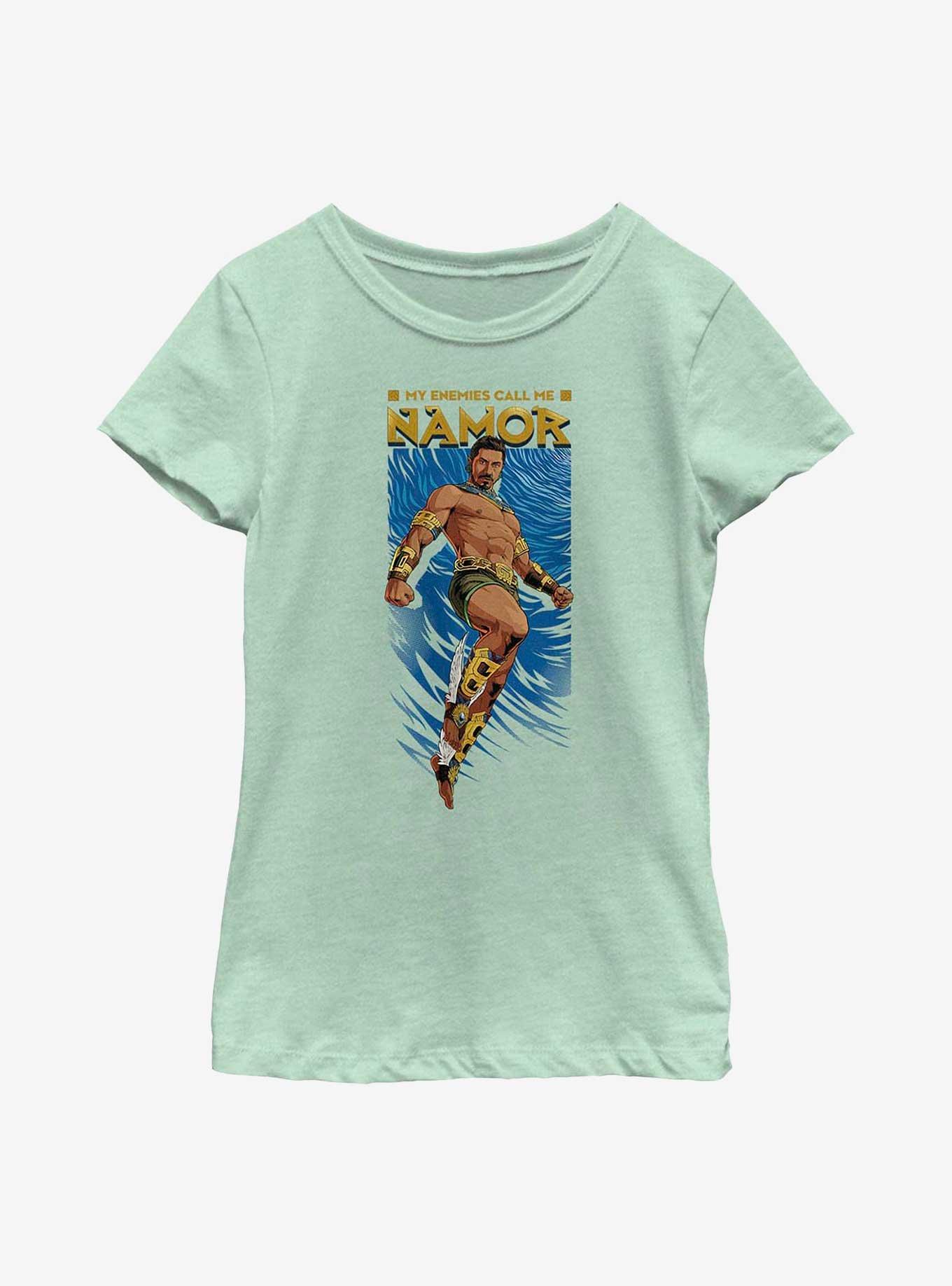 Marvel Black Panther: Wakanda Forever Namor Entrance Youth Girls T-Shirt, MINT, hi-res