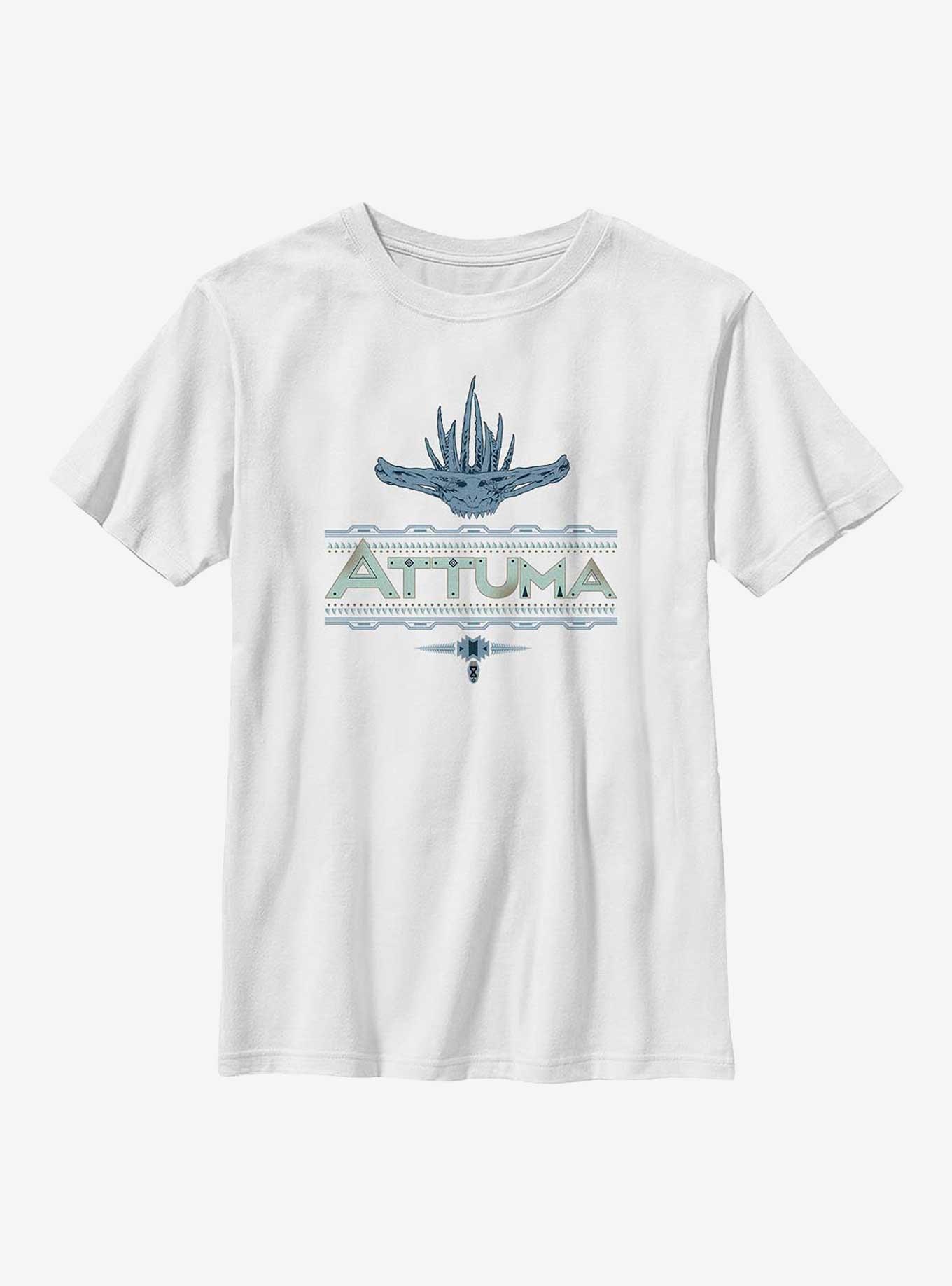 Marvel Black Panther: Wakanda Forever Attuma Tribal Youth T-Shirt, WHITE, hi-res view 1