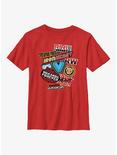 Marvel Black Panther: Wakanda Forever Ironheart Badges Youth T-Shirt, RED, hi-res