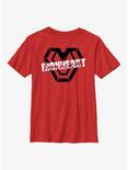 Marvel Black Panther: Wakanda Forever Ironheart Stencil Youth T-Shirt, RED, hi-res