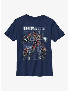 Marvel Black Panther: Wakanda Forever Ironheart Schematic Youth T-Shirt, , hi-res